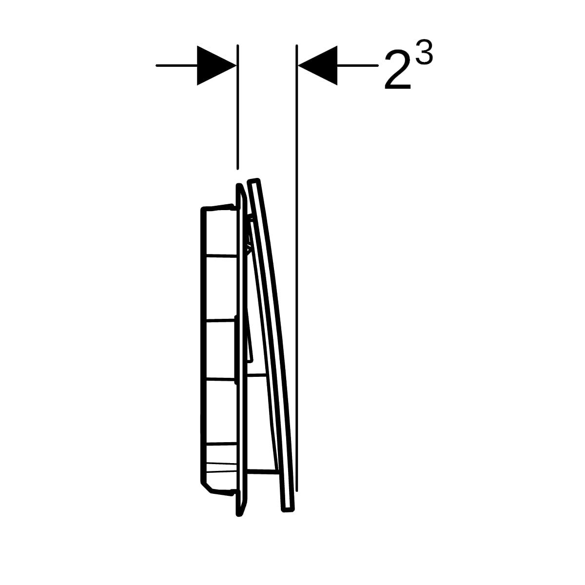 Geberit Betätigungsplatte SIGMA70 square für 2-Mengen Spülung