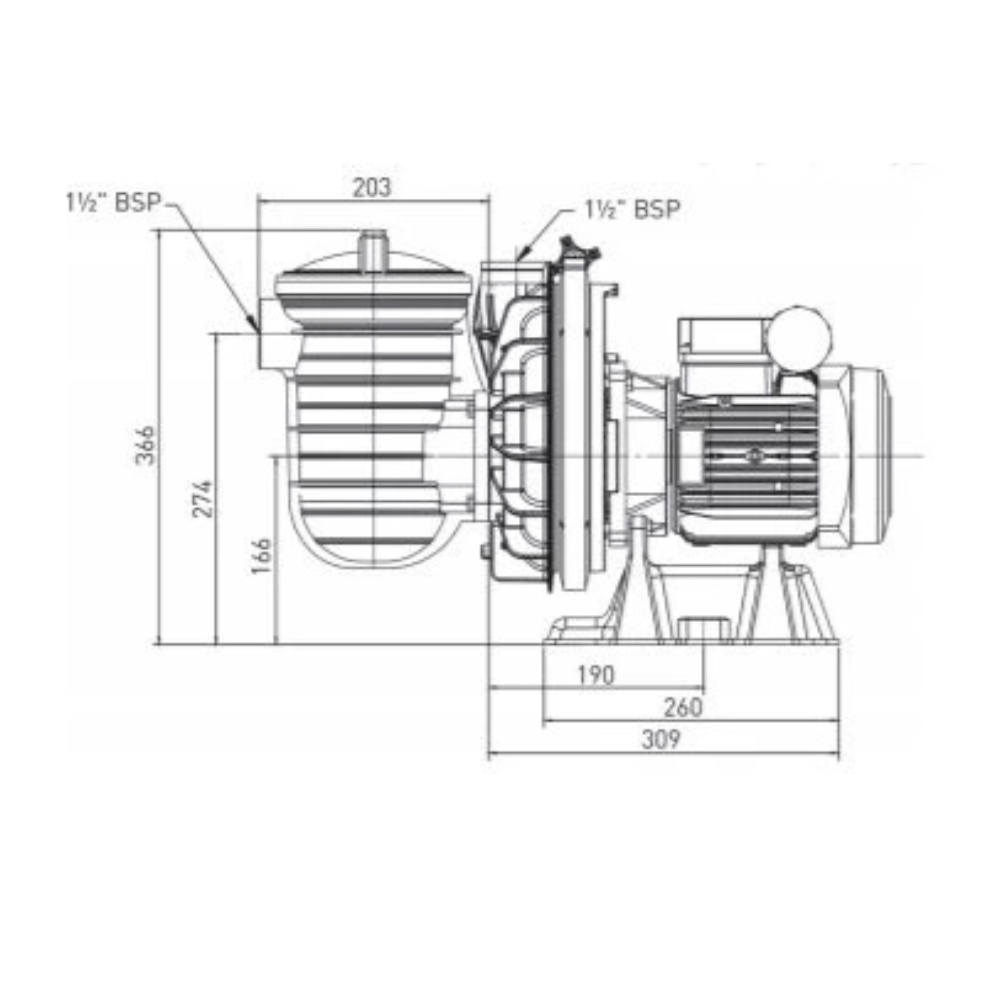 Pentair Duraglas I 8m³/h Filterpumpe 400V P-STR-053