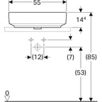 Geberit VariForm Waschtischschale unterbaufähig