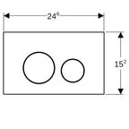 Geberit Betätigungsplatte SIGMA40 round für 2-Mengen Spülung