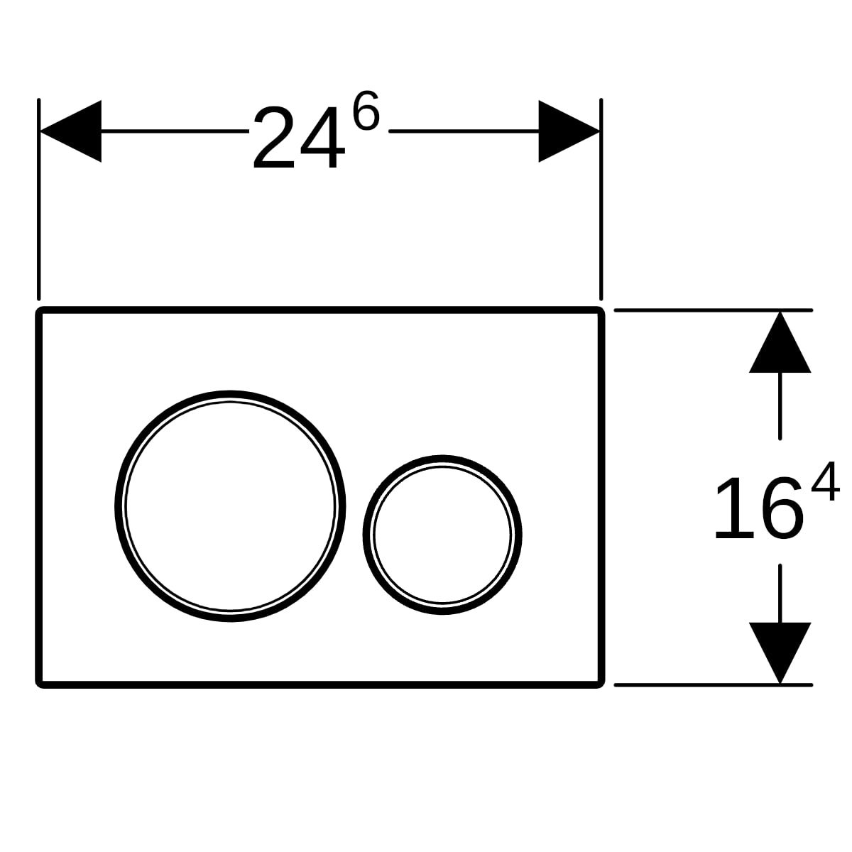 Geberit Betätigungsplatte SIGMA20 round für 2-Mengen Spülung
