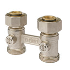 COSMO Zweirohr-Hahnblock 3/4" AG Konus lose DN 20 Durchgang