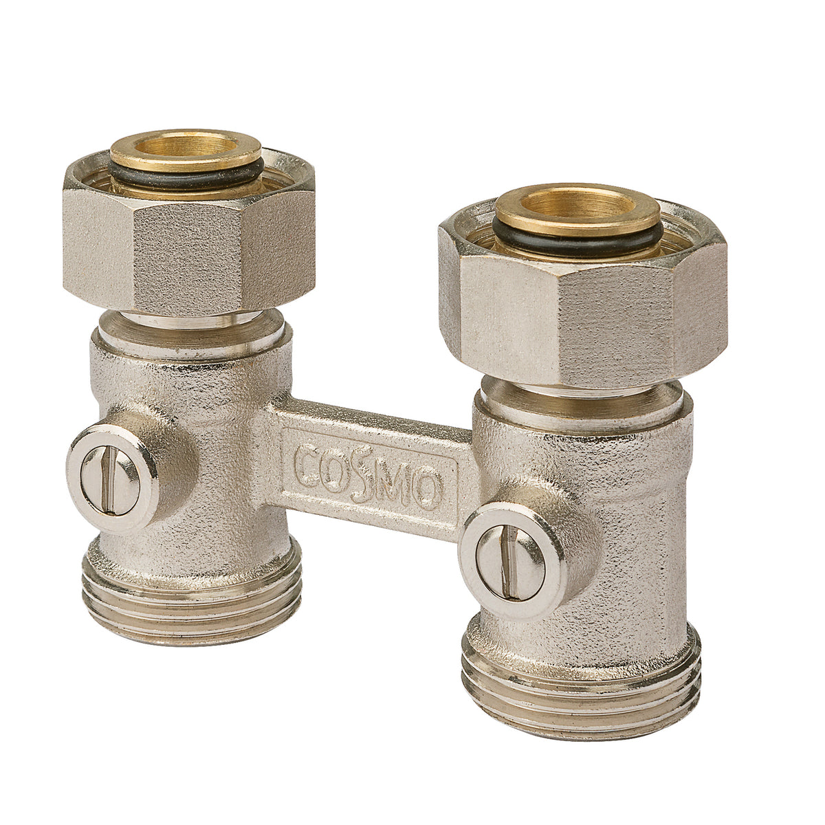 COSMO Zweirohr-Hahnblock 3/4" AG Konus lose DN 20 Durchgang