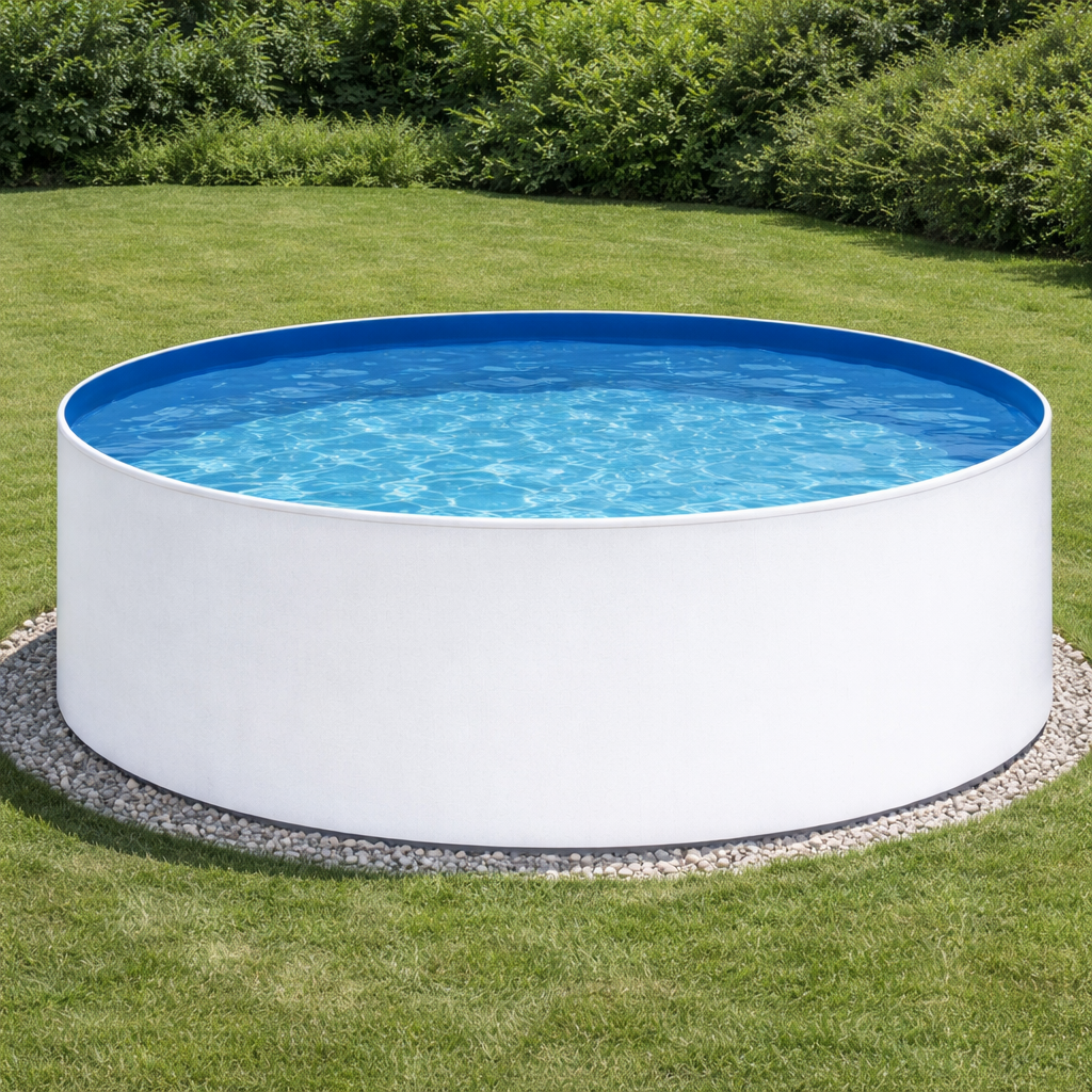 Sunny Pool Stahlwandpool Runbecken 1,20 m Tiefe mit Keilbiese