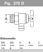BWT Entleerungsventil 1/4" M 270D