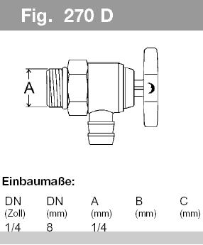 BWT Entleerungsventil 1/4" M 270D