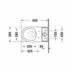 Duravit No.1 Stand-WC Kombination Tiefspüler spülrandlos für aufgesetzten Spülkasten