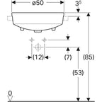 Geberit VariForm Halb-Einbauwaschtisch von oben