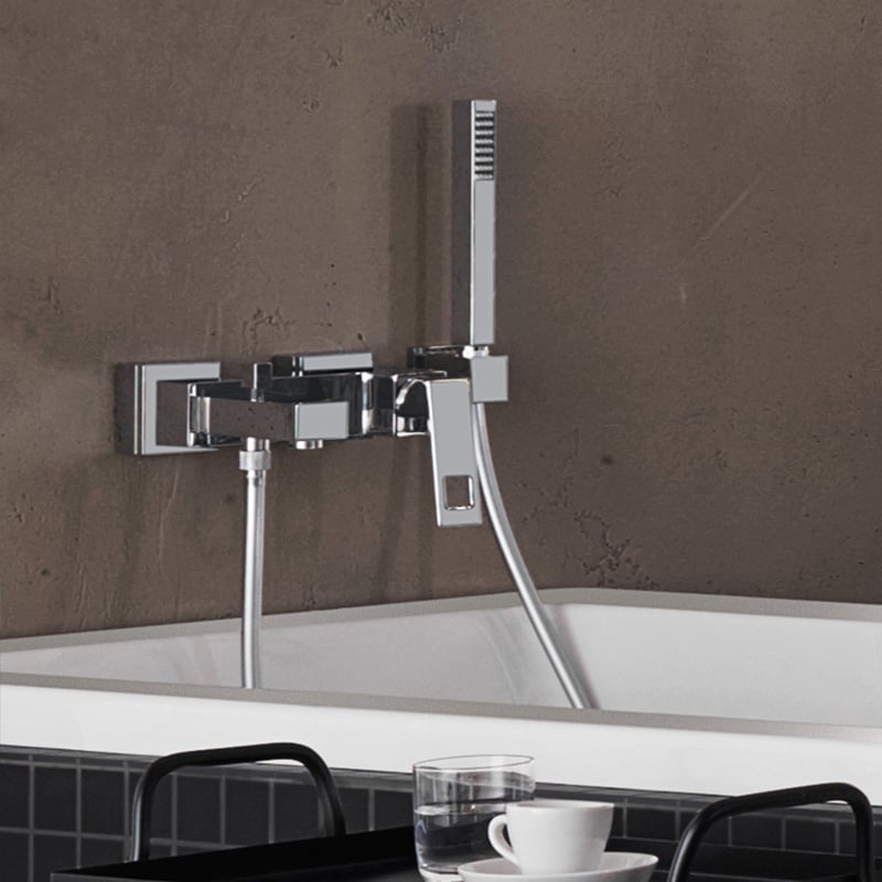 Grohe Eurocube Einhebelmischer mit Handbrause für die Wanne
