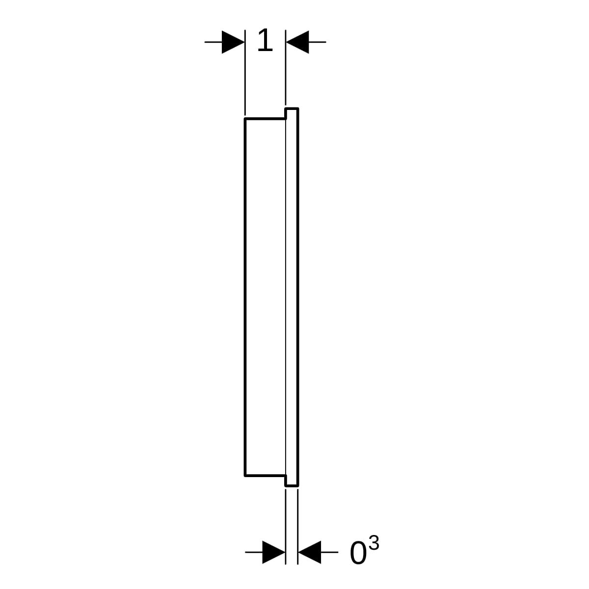 Geberit Wandbedienpanel für AquaClean Tuma und Mera