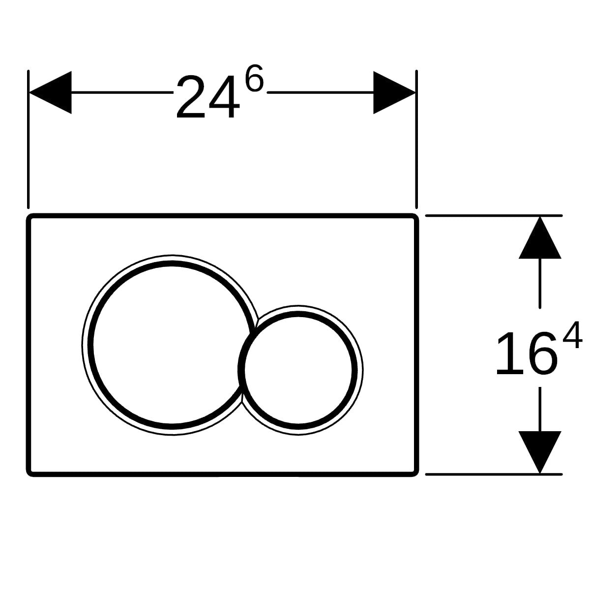 Geberit Betätigungsplatte SIGMA01 round für 2-Mengen Spülung