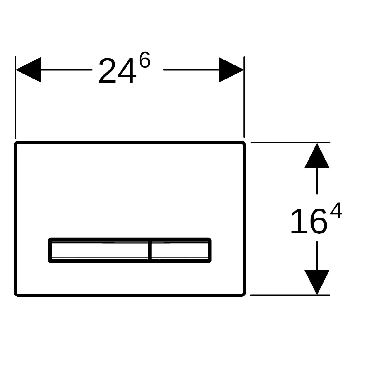 Geberit Betätigungsplatte SIGMA50 square für 2-Mengen Spülung