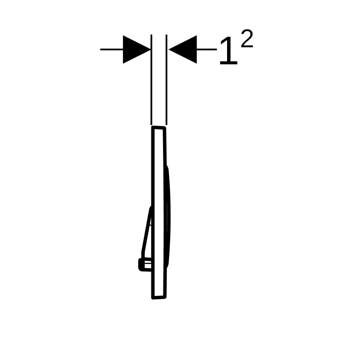 Geberit Betätigungsplatte SIGMA20 round für 2-Mengen Spülung