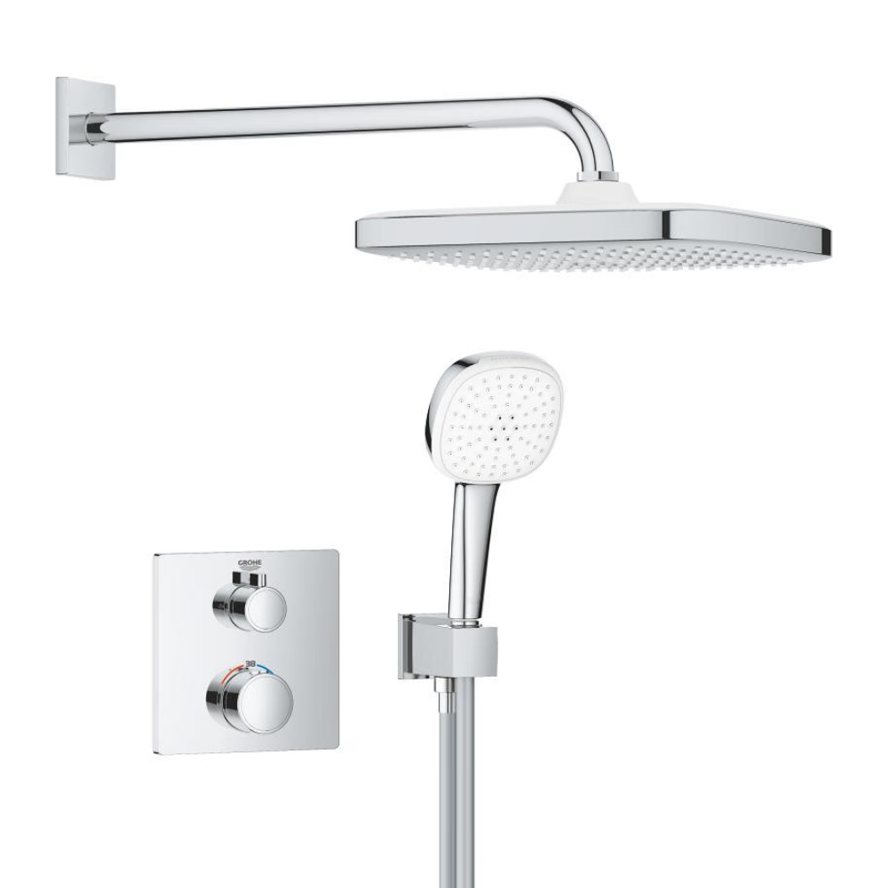 Grohe Grohtherm Duschsystem Unterputz mit Tempesta 250 Cube