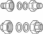 Wilo Verschaubungen aus Messing 1/2" x 1"
