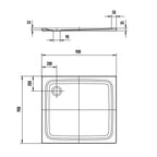 Vigour Clivia V2 Quadrat-Duschwanne aus Stahl extraflach