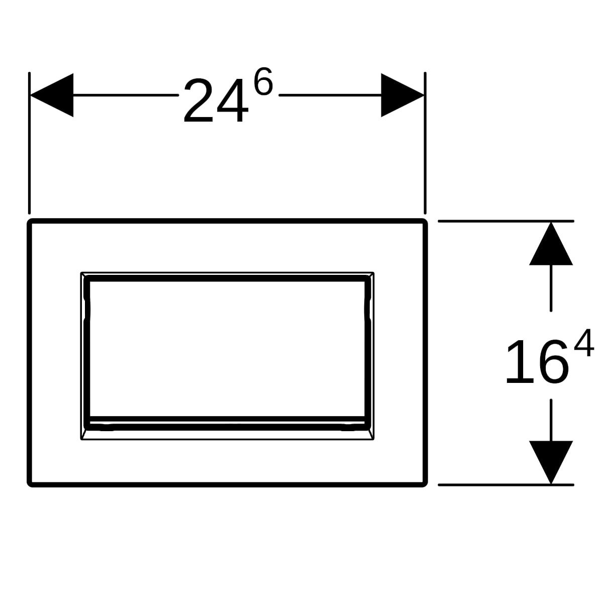 Geberit Betätigungsplatte SIGMA10 square für Spül-Stopp-Spülung