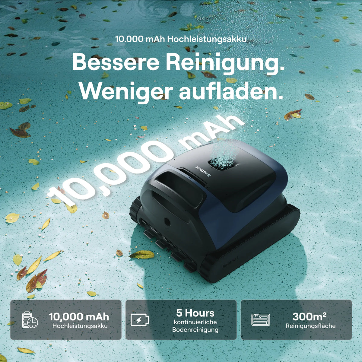 Beatbot Sora 30 Poolroboter für Boden, Wände und Wasserlinie kabellos