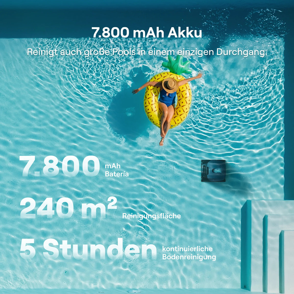 Beatbot Sora 10 Poolroboter für Boden, Wände und Wasserlinie