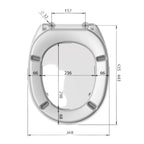 MKW Kadett Plus WC-Sitz & Deckel Edelstahlschaniere ohne Absenkautomatik