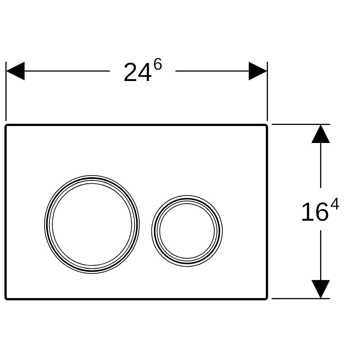 Geberit Betätigungsplatte SIGMA50 round für 2-Mengen Spülung