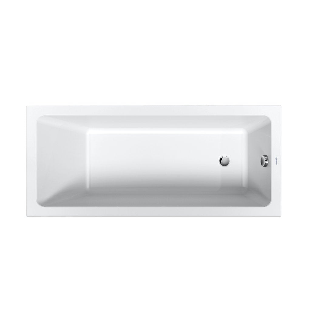 Duravit No.1 Rechteck-Badewanne mit 1 Rückenschräge