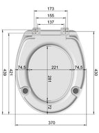 MKW Senator Kompakt WC-Sitz & Deckel 5cm Sitzerhöhung mit Absenkautomatik