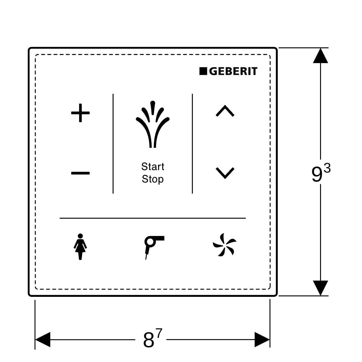 Geberit Wandbedienpanel für AquaClean Tuma und Mera