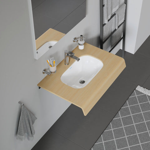 Duravit D-Code Einbau Waschtisch von unten