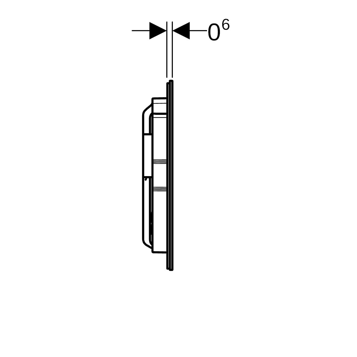Geberit Betätigungsplatte SIGMA40 round für 2-Mengen Spülung
