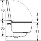 Geberit AquaClean Mera Classic Dusch-WC Tiefspüler spülrandlos TurboFlush mit Deckel