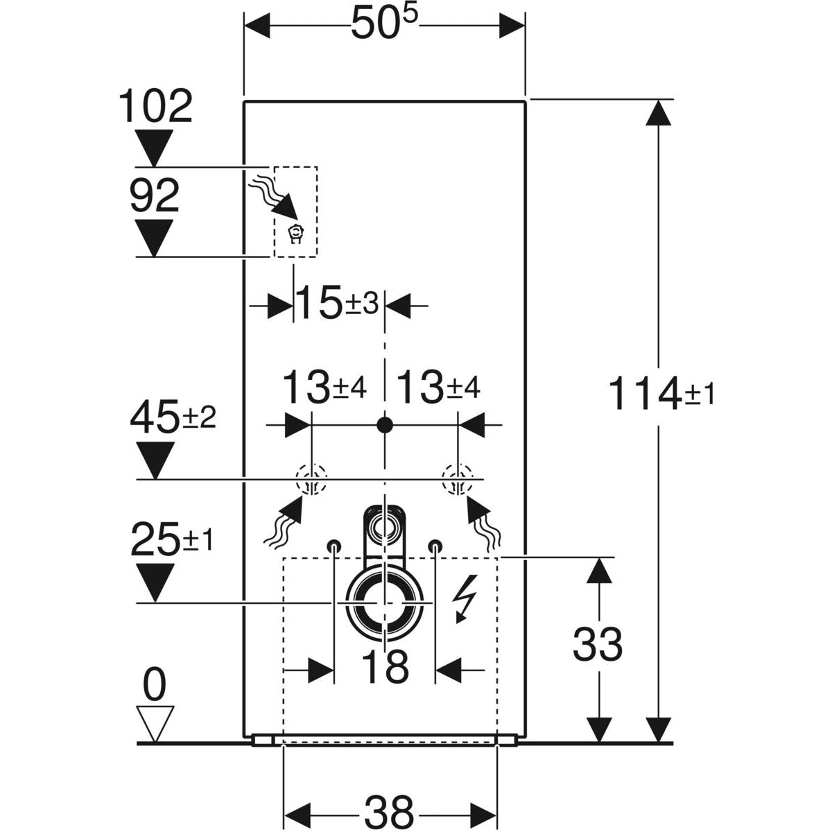 Geberit Monolith Plus Sanitärmodul WC114 für Wand- und Dusch-WC