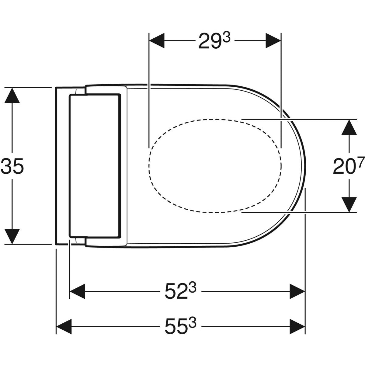Geberit AquaClean Tuma Comfort Dusch-WC Tiefspüler spülrandlos mit Deckel
