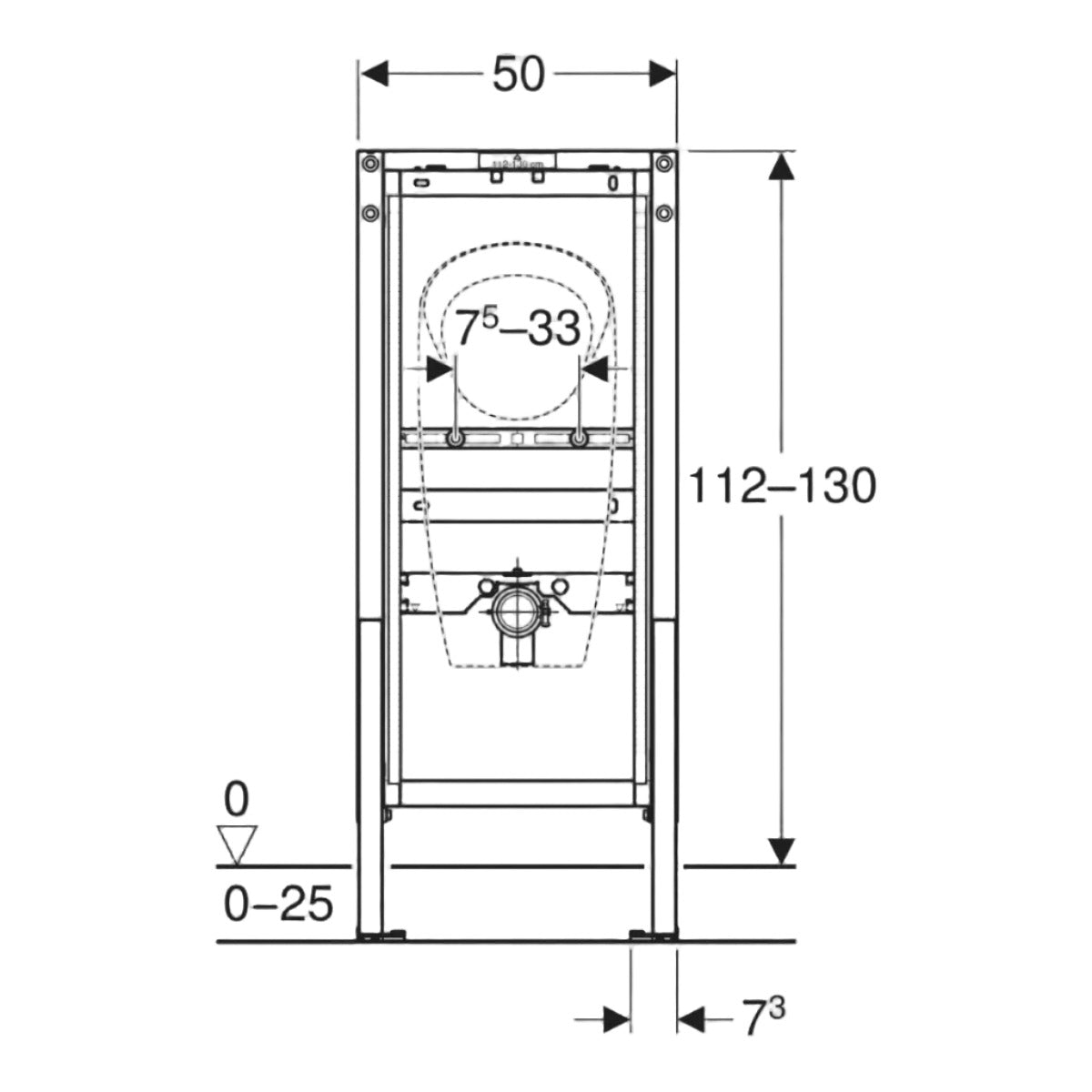 Geberit Duofix Urinal Montagemodul für 0-Liter-Urinale