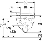 Geberit Renova Wand-WC Tiefspüler spülrandlos mit Deckel