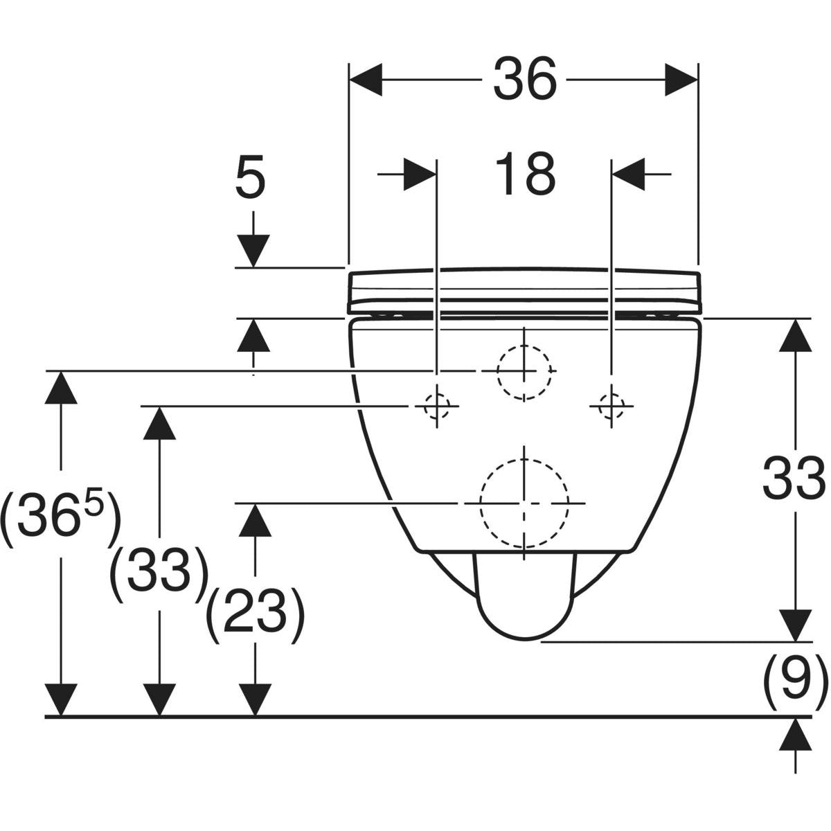 Geberit Vitelle Wand-WC Tiefspüler spülrandlos mit Deckel