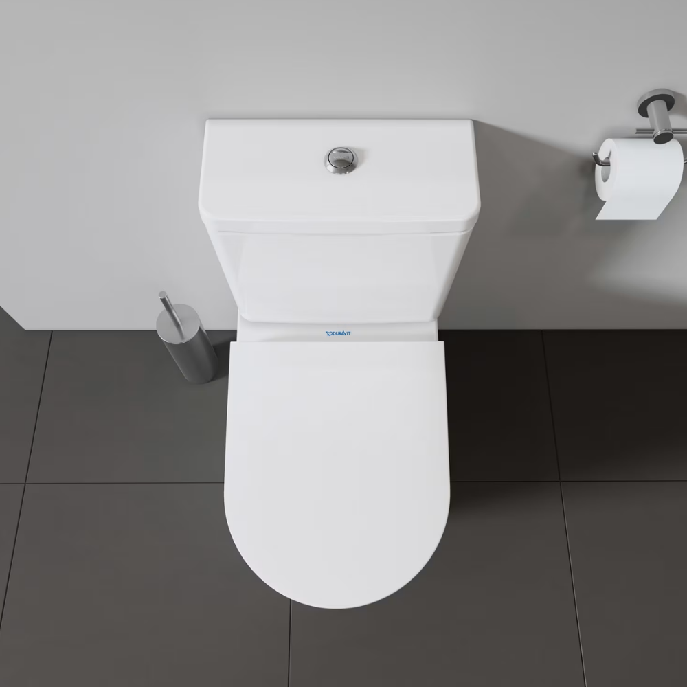 Duravit D-Neo Stand-WC Kombination Tiefspüler ohne Spülrand für aufgesetzten Spülkasten