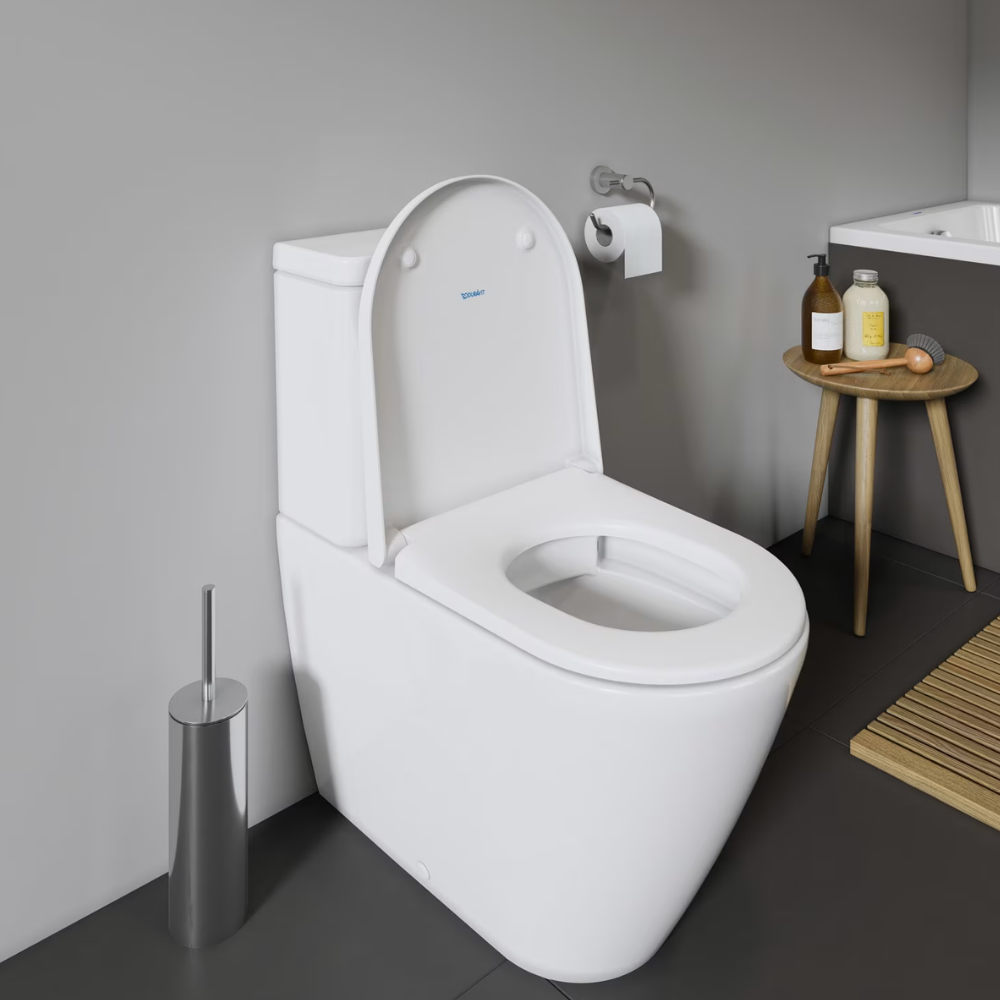 Duravit D-Neo Stand-WC Kombination Tiefspüler ohne Spülrand für aufgesetzten Spülkasten