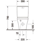 Duravit DuraStyle Stand-WC Kombination Tiefspüler mit Spülrand für aufgesetzten Spülkasten