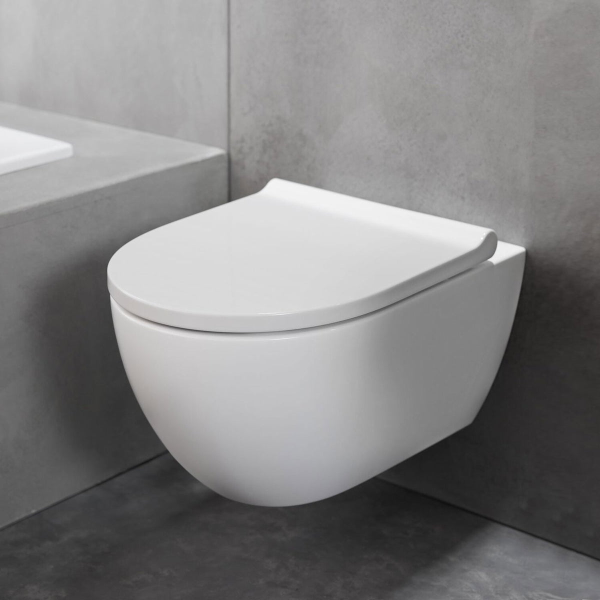Geberit Acanto Wand-WC TurboFlush Tiefspüler spülrandlos mit Deckel