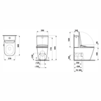 Laufen Cleanet Meda Stand Dusch-WC Tiefspüler spülrandlos SilentFlush mit Deckel