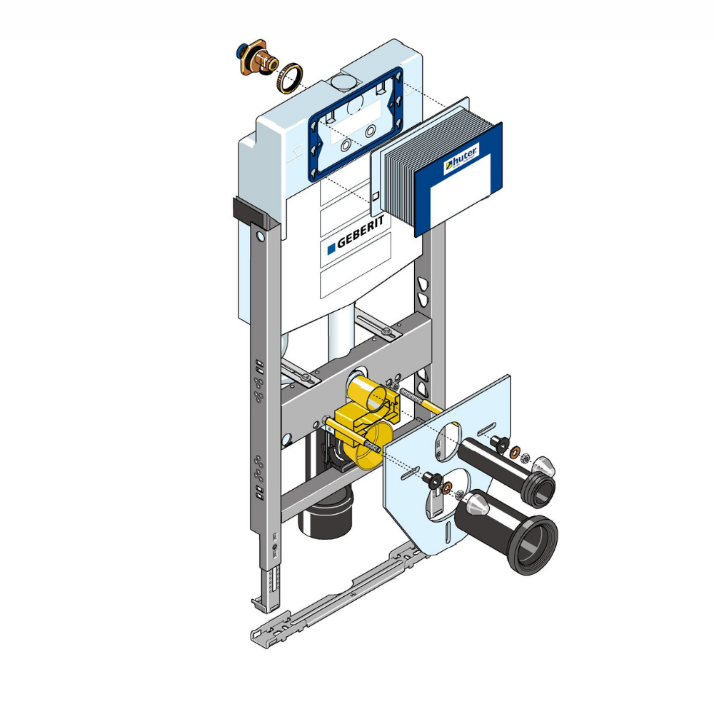 Huter Montagemodul 1025-E mit Power Connect Box für Wand- und Dusch WC