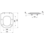 Laufen Lua WC-Sitzring ohne WC-Deckel Edelstahl Scharniere