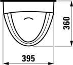Laufen Tamaro Urinal Wasserzulauf hinten verdeckt