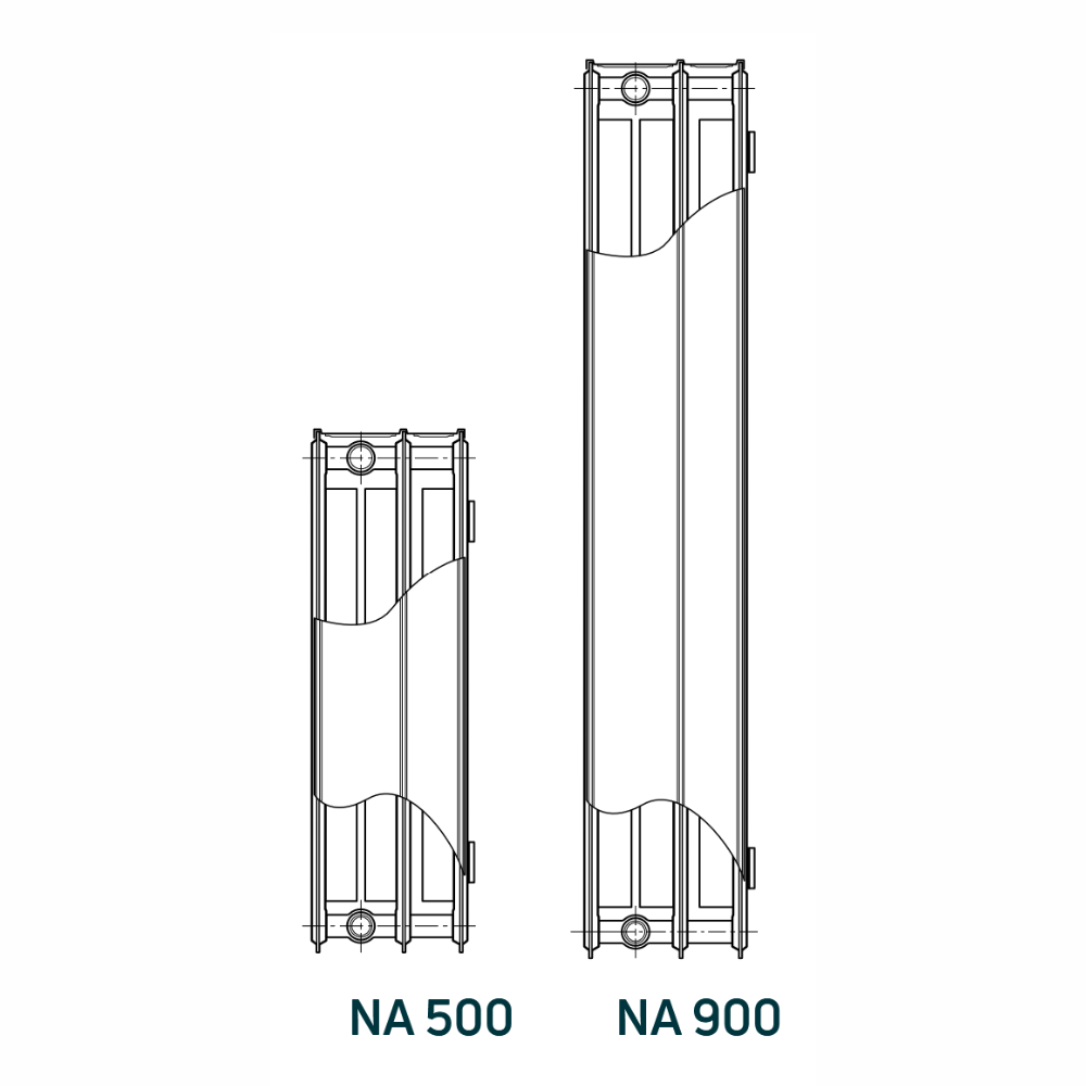Vogel & Noot Typ 33P Modernisierungs-Heizkörper Plan Tiefe 168 mm mit seitlichen Anschlüssen