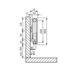 Vogel & Noot T6 Type 11VM Heizkörper Tiefe 61 mm mit Mittelanschluss