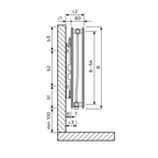 Vogel & Noot T6 Typ 20VM Hygiene Heizkörper Tiefe 80 mm mit Mittelanschluss