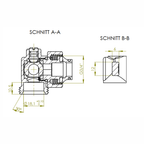 COSMO Zweirohr-Hahnblock 3/4" AG Konus lose DN 20 Eckform