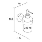 ALVA Ora Seifenspender satiniertes Glas zum Kleben oder Schrauben