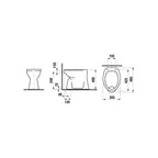 ALVA Una Stand-WC Flachspüler mit Spülrand